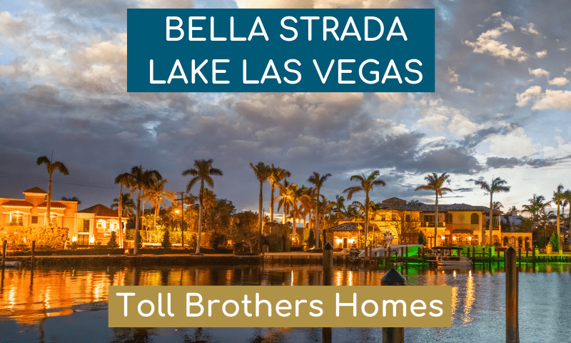 lake homes at sunset bella strada lake las vegas